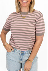 21Jewelz Streep truitje - taupe/roze