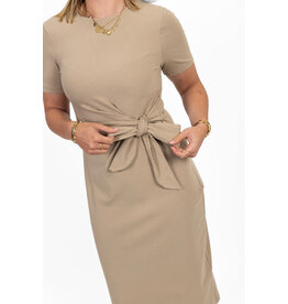 21Jewelz Midi jurk met strik detail - taupe