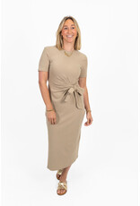21Jewelz Midi jurk met strik detail - taupe