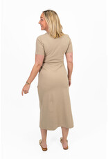 21Jewelz Midi jurk met strik detail - taupe