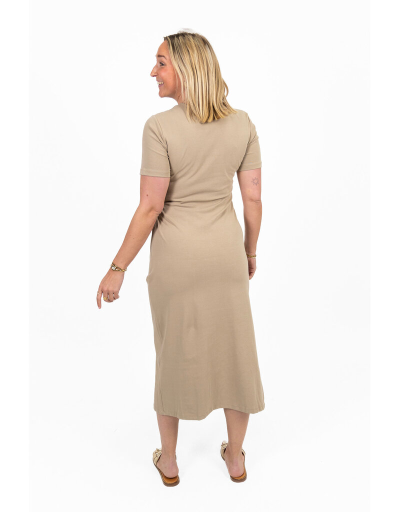 21Jewelz Midi jurk met strik detail - taupe