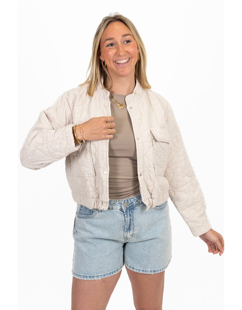 21Jewelz Jasje met stiksels - beige