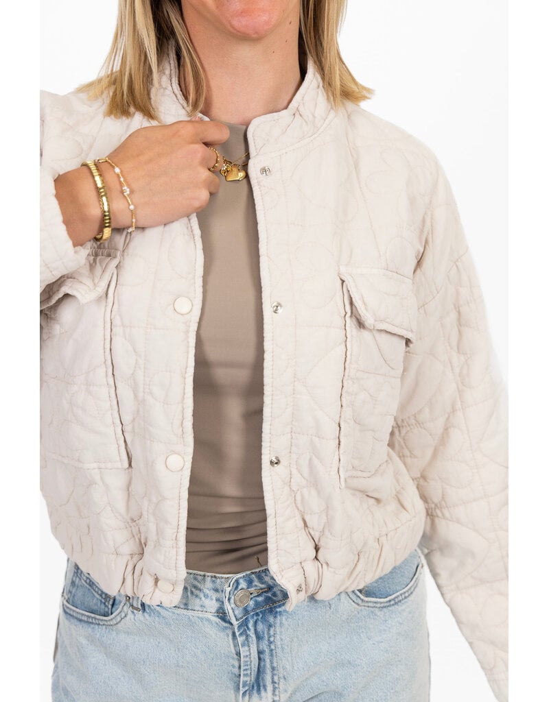 21Jewelz Jasje met stiksels - beige
