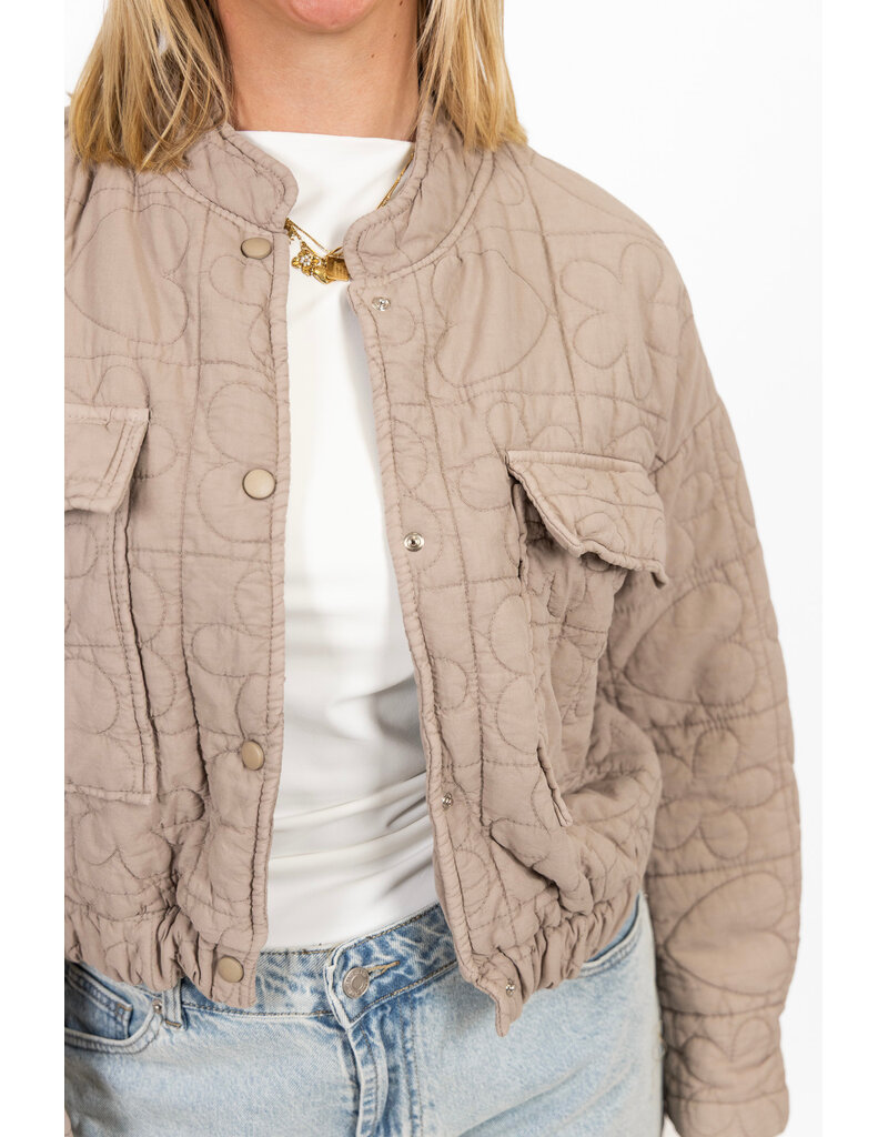 21Jewelz Jasje met stiksels - taupe
