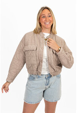 21Jewelz Jasje met stiksels - taupe