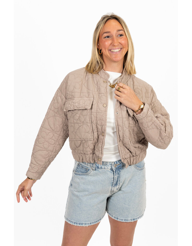 21Jewelz Jasje met stiksels - taupe