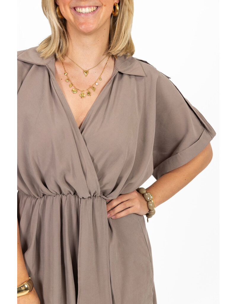 21Jewelz Basic jurkje - taupe