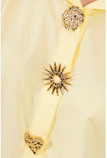 21Jewelz Blouse met gouden sierknopen - geel
