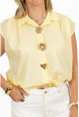 21Jewelz Blouse met gouden sierknopen - geel