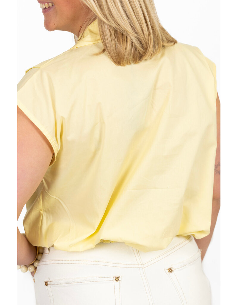 21Jewelz Blouse met gouden sierknopen - geel