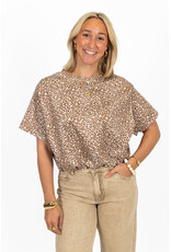 21Jewelz Cropped shirt met panterprint