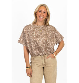 21Jewelz Cropped shirt met panterprint