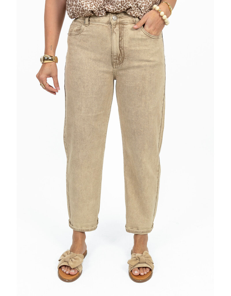21Jewelz Mom jeans - washed beige