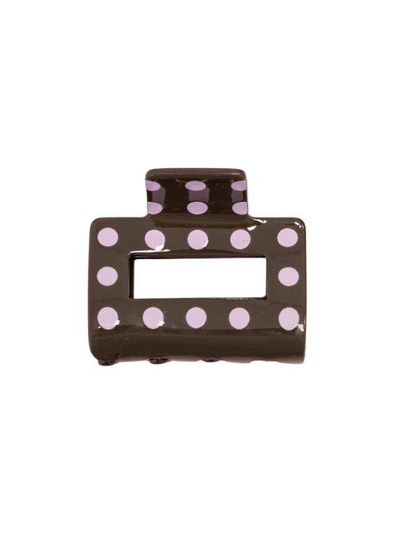 21Jewelz Middel haarklem polkadot - bruin/roze