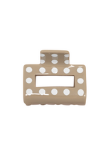 21Jewelz Middel haarklem polkadot - beige/wit