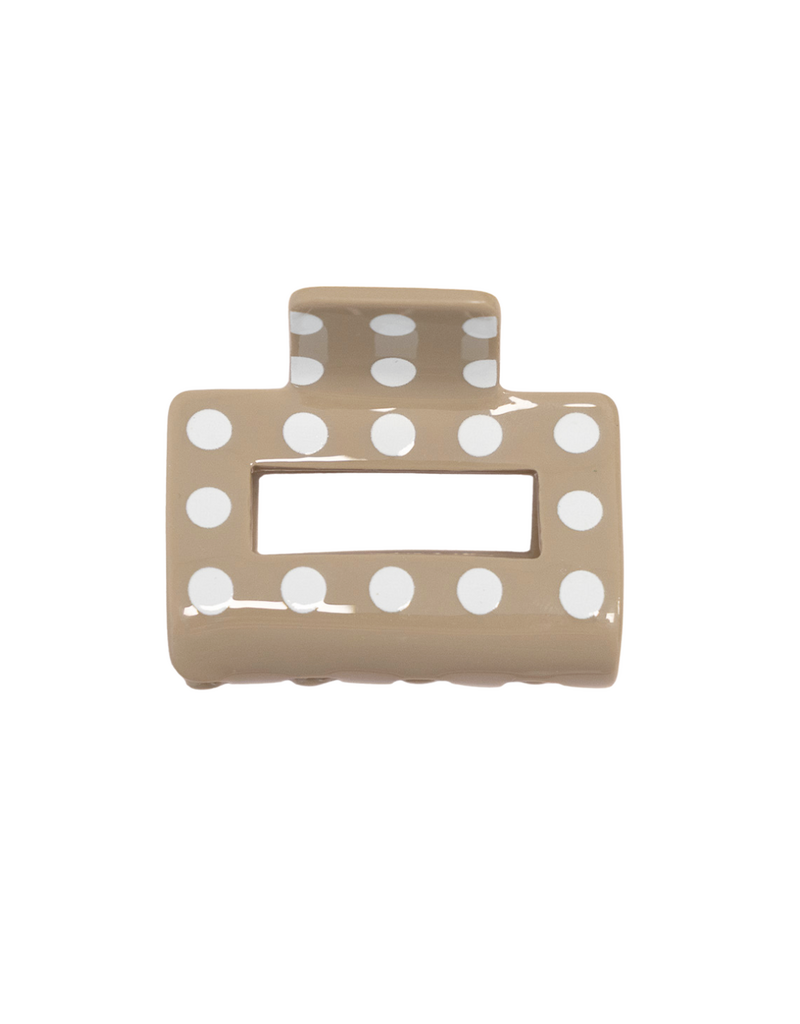 21Jewelz Middel haarklem polkadot - beige/wit