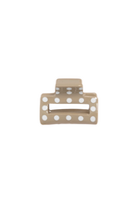 21Jewelz Mini haarklem polkadot - beige