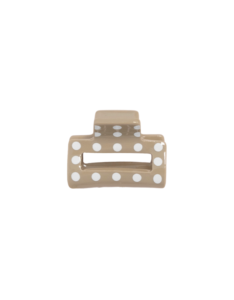 21Jewelz Mini haarklem polkadot - beige