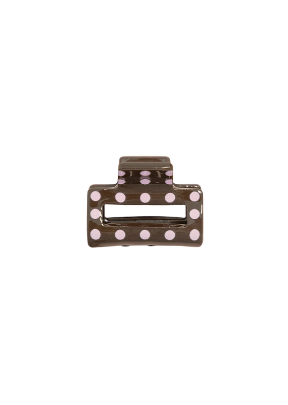 21Jewelz Mini haarklem polkadot - bruin/roze