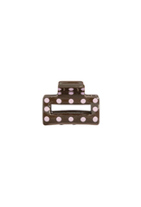 21Jewelz Mini haarklem polkadot - bruin/roze