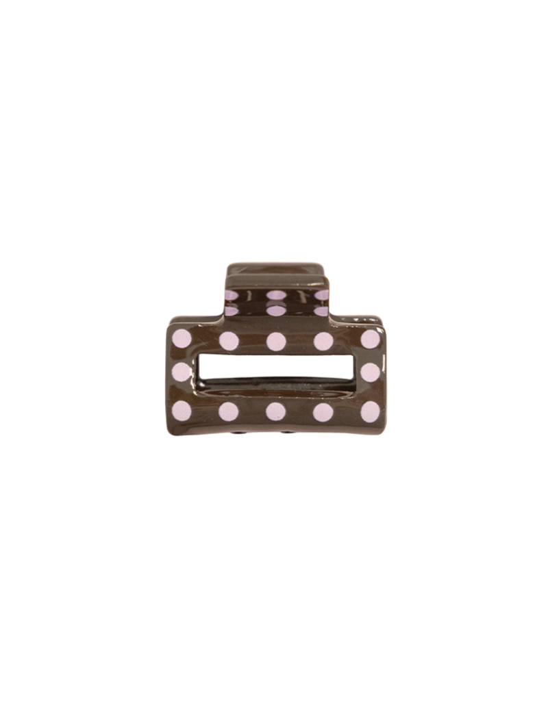 21Jewelz Mini haarklem polkadot - bruin/roze
