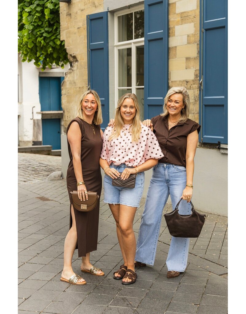 21Jewelz Basic mouwloos blousje - bruin