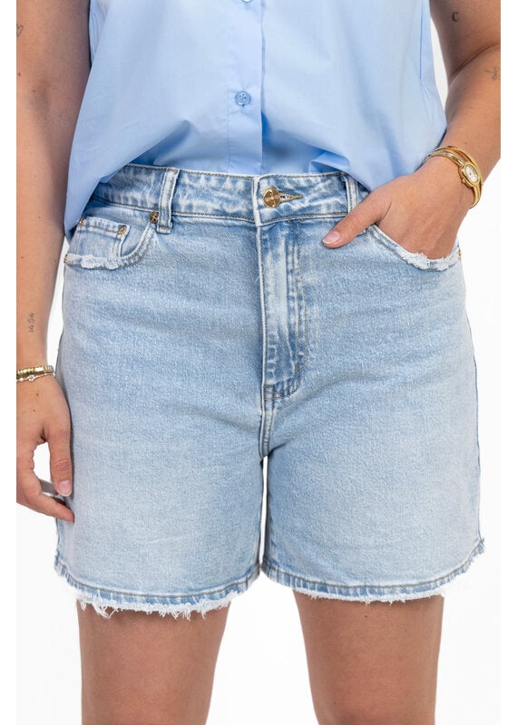 21Jewelz Jeans short met gouden details - blauw
