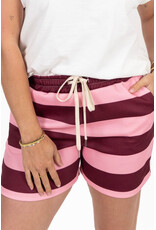21Jewelz Gestreept shortje - roze/bordeaux