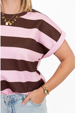 21Jewelz Gestreept shirt - roze/bruin