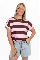 21Jewelz Gestreept shirt - roze/bruin