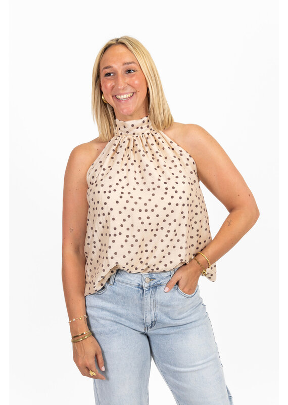 21Jewelz Stippen top - beige