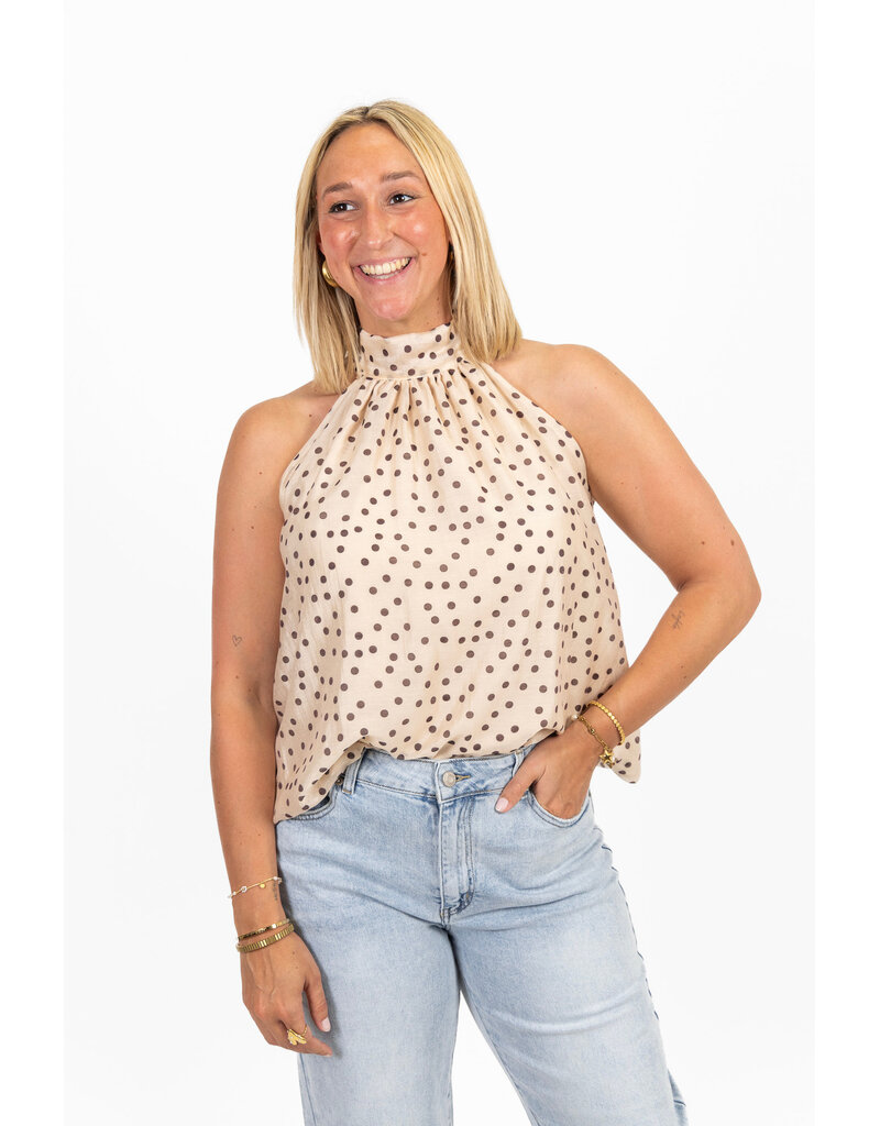 21Jewelz Stippen top - beige