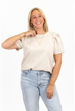 21Jewelz Sweatshirt met pofmouw - beige