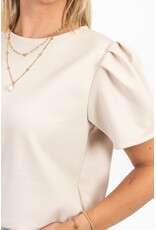 21Jewelz Sweatshirt met pofmouw - beige