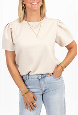 21Jewelz Sweatshirt met pofmouw - beige