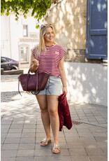 21Jewelz Atelier t-shirt gestreept - bordeaux