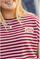 21Jewelz Atelier t-shirt gestreept - bordeaux
