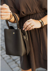 21Jewelz Bucket tas met gouden details - donkerbruin