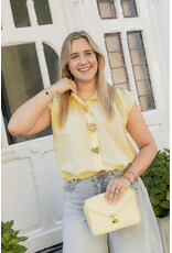 21Jewelz Blouse met gouden sierknopen - geel