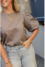 21Jewelz Pofmouw top - taupe