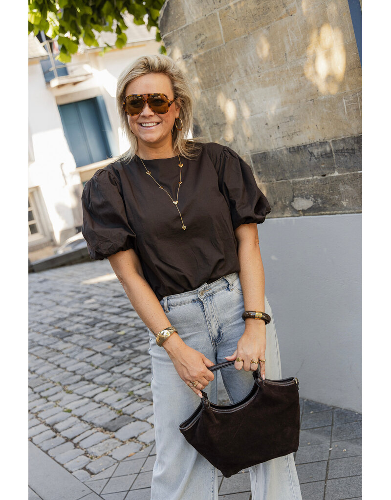 21Jewelz Pofmouw top - bruin