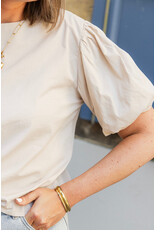 21Jewelz Pofmouw top - beige