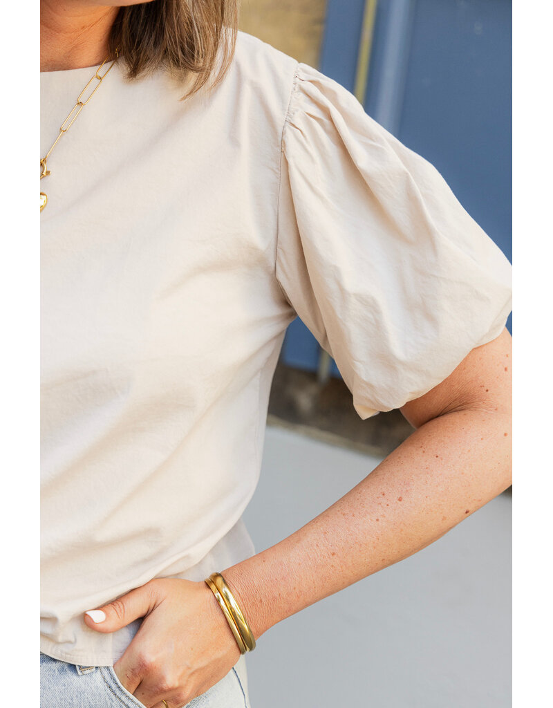 21Jewelz Pofmouw top - beige