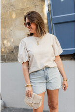 21Jewelz Pofmouw top - beige