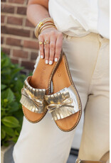 Tango Tango | Slipper Audrey met franjes - goud