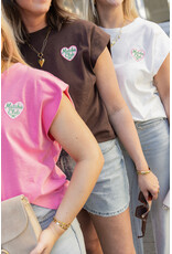 21Jewelz T-shirt matcha - roze