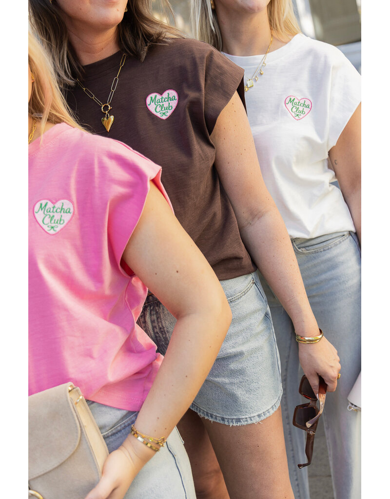 21Jewelz T-shirt matcha - roze