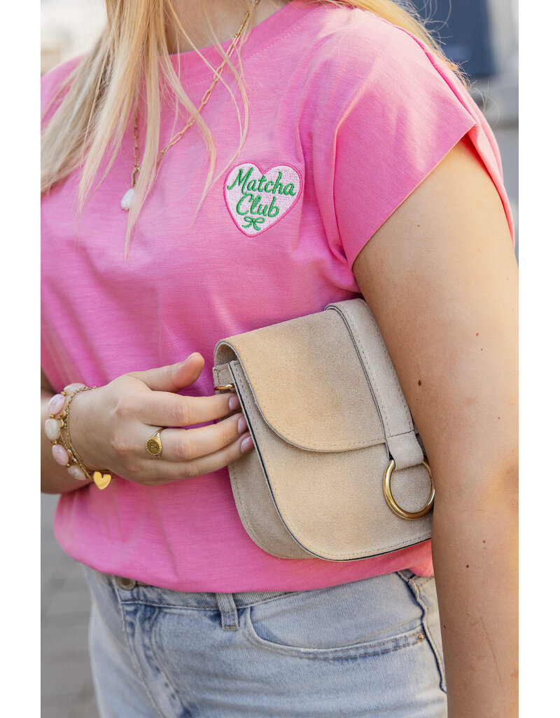 21Jewelz T-shirt matcha - roze