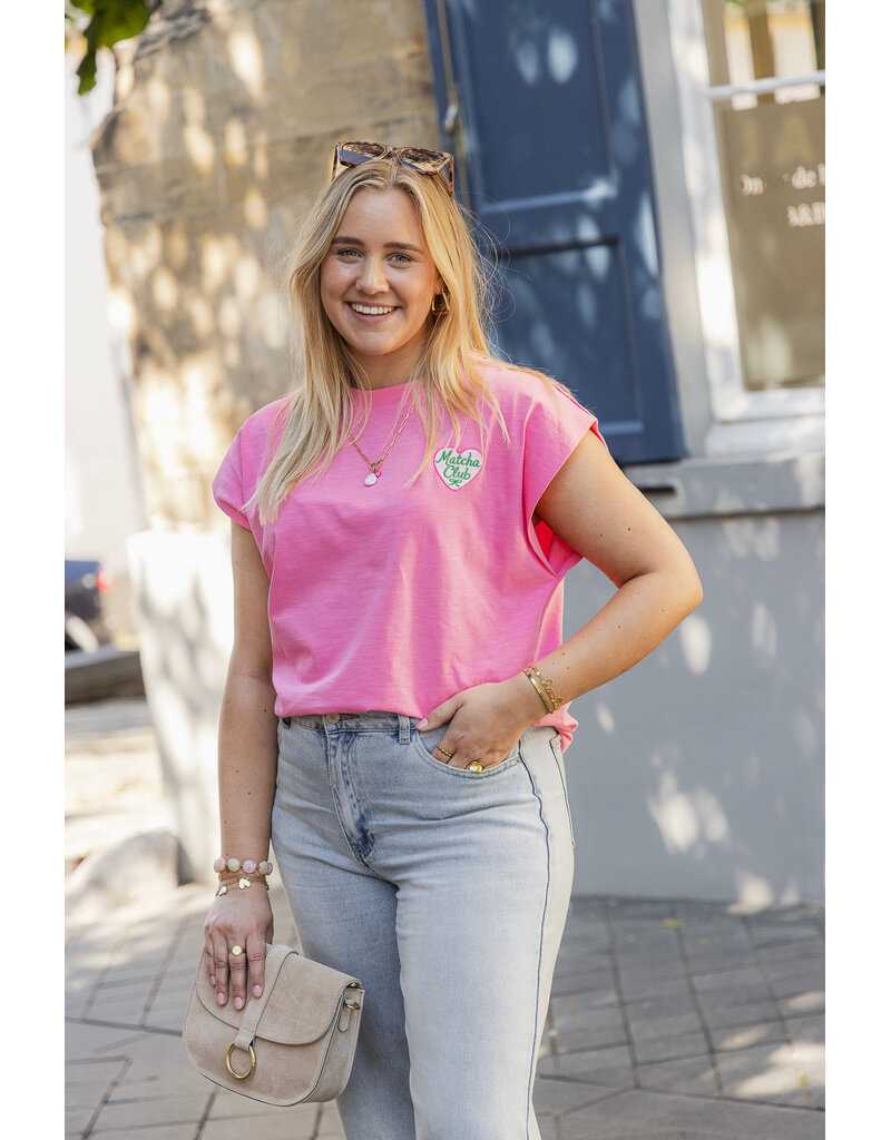 21Jewelz T-shirt matcha - roze