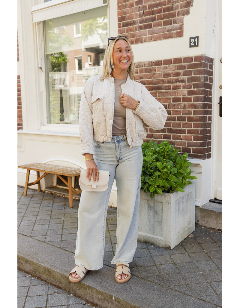21Jewelz Jasje met stiksels - beige